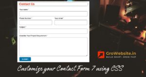 Read more about the article Customize Contact Form 7 using simple CSS